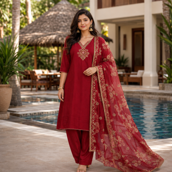 Ruby Royale Suit Set