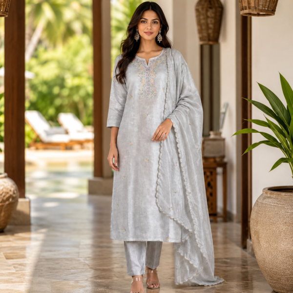 Silver Noor Suit Set